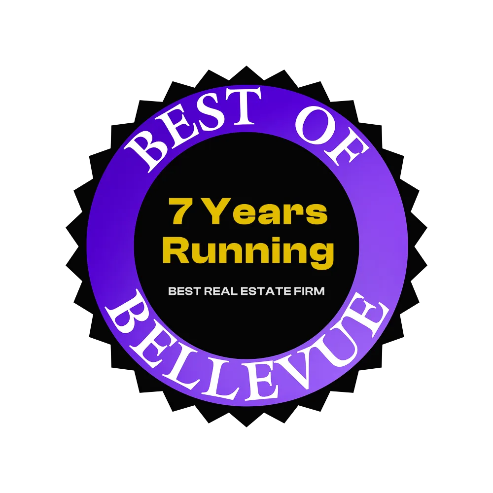 Best of Bellevue badge: 20 awards won by Midlands Real Estate, 2019-2025